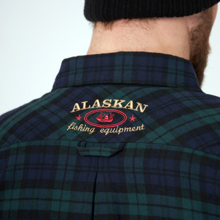 Рубашка Alaskan с мех. подкл. синяя клетка L